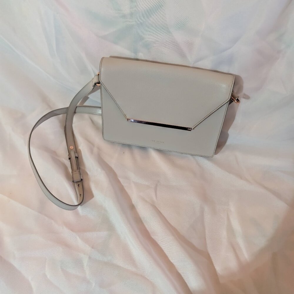 Ted Baker of London Sleek Envelope Style Crossbody, Cream Color